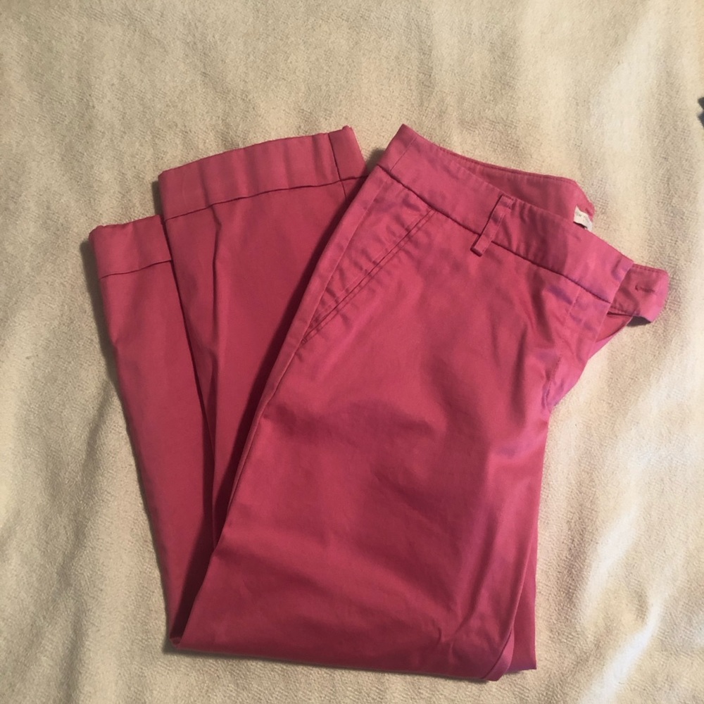 NEW YORK & COMPANY pink cropped pants capris spring summer